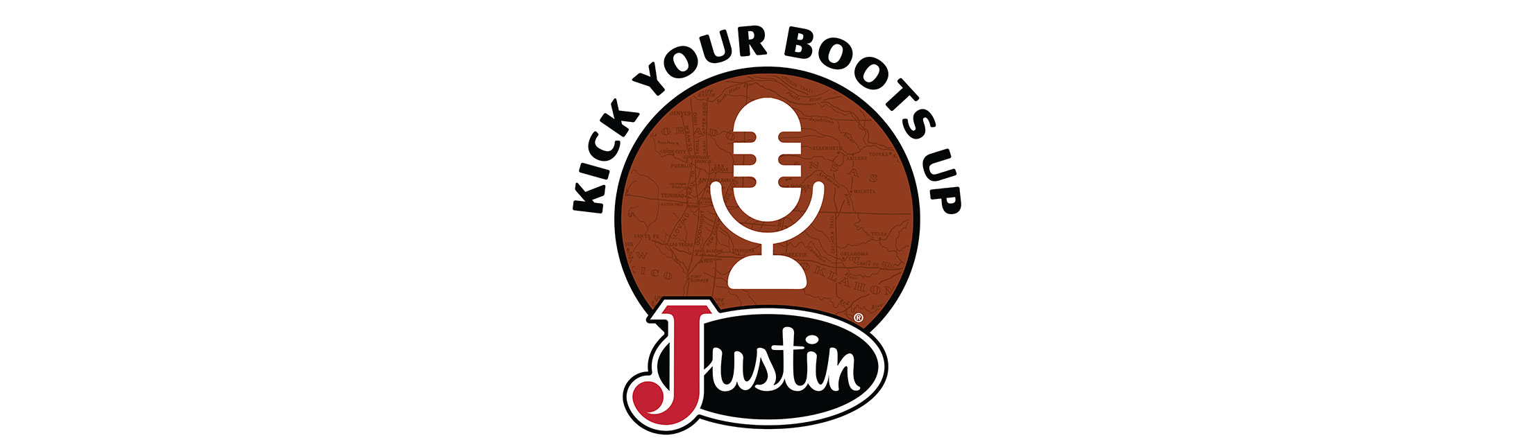 Kick Your Boots Up. Justin logo